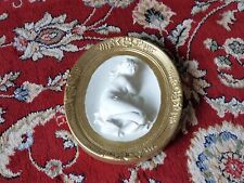 Altes ovales Gipsbild Bilderrahmen vergoldet 25x20 cm gebr.  Zustand wie NEU !