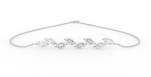 14k weißgold marquise lab - weißgold,