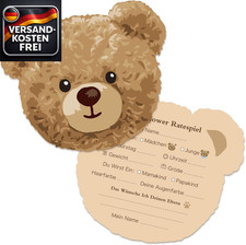 Baby Shower Ratespiel Karten