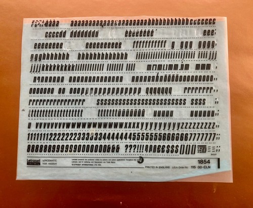 Letraset 1854 30pt - letraset,