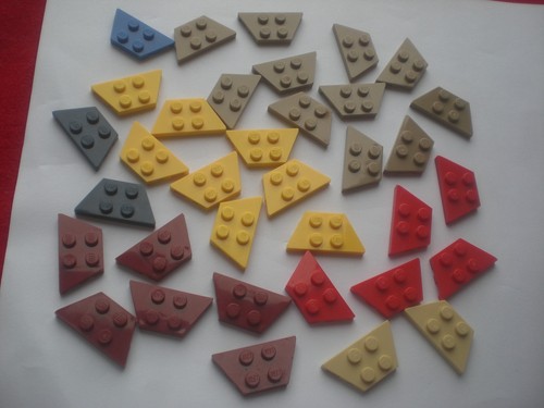 35x lego 51739 - lego, flügelplatte