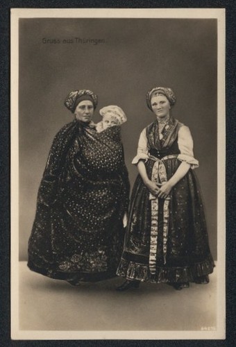 Zwei thüringerinnen tracht - zwei,