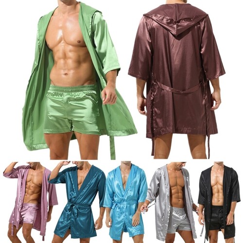 Herren glanz satin - herren, bademantel