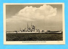 Postkarte, Ein Deutsches Schlachtschiff auf der Reede