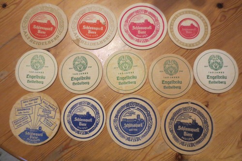 Alter bierdeckel heidelberger - bierdeckel,