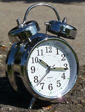 RETRO Glockenwecker MAXI 18cm CHROM mit Quarzlaufwerk ANALOG             79-3073