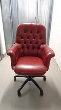 Bürostuhl ital. Designer, rotbraun mit Noppen, Rollen, Kippmöglichk.,Höhenverst