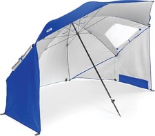 Sport-Brella Strand Sonnenschirm 136cm UV50+ Windschutz Regen Outdoor Blau