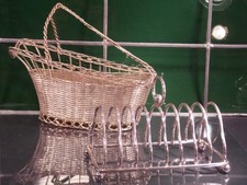 antik Toastbrotständer silber