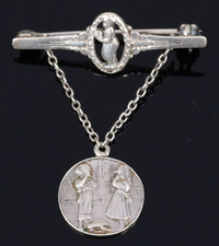 Jugendstil Brosche Kinder