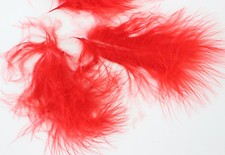 Marabufedern rot 10 Stück • Feder / Federn / Bastelfedern