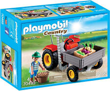 Playmobil Country 70495 Ladetraktor Trecker mit Gemüsebauer Bauer Traktor Gemüse