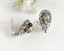 Bernstein Ohrclips 925 oval