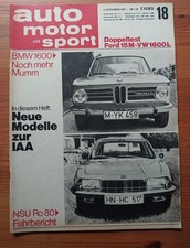 AMS 18/1967 VW 1600 L - NSU RO