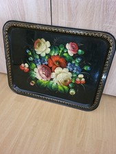 dekoratives Serviertablett Tablett mit sehr schöner Handmalerei