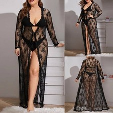 Damen Spitze Kimono Lang