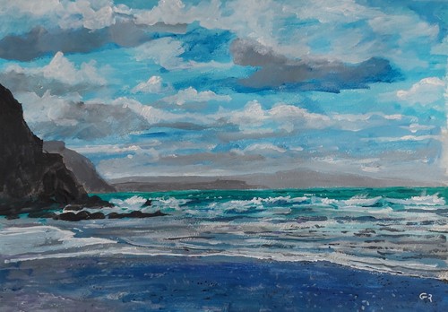 Porthtowan sea gaze original - porthtowan, gaze,