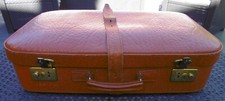 Alter leder koffer braun - leder,