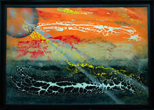 Sonnenstrahlen, Original Lack, Bilder des Kosmos 70 x 100 cm, Jozsef Toth *1944