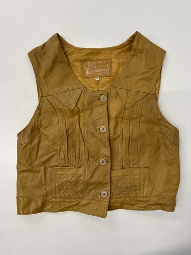 Vintage damen lederweste - vintage,