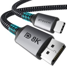 Stouchi USB C DisplayPort 1.4 Kabel 8K@60Hz 4K@144Hz/120Hz 5K@60Hz 2K@240Hz