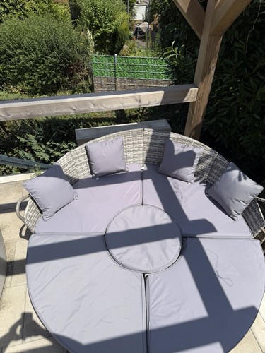 Rundes polyrattan lounge set - rundes,