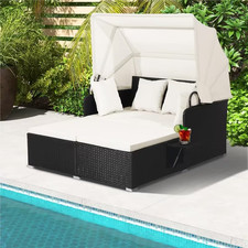 Sonnenliege Rattan für 2