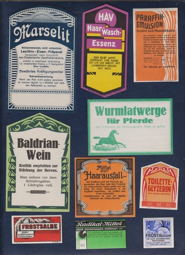 Alte etiketten apotheke - etiketten, /
