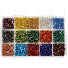 Glasperlen 15 Farben 8/0 3mm