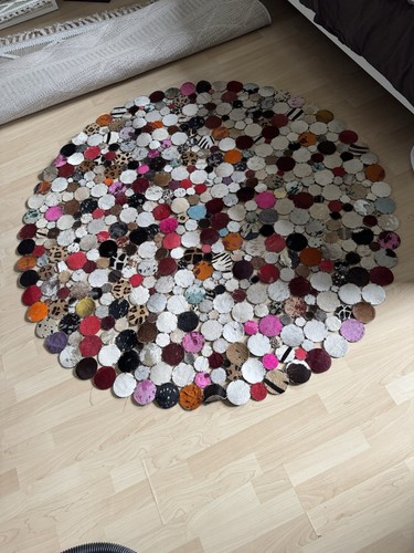 Kuhflecken teppich rund - kuhflecken,