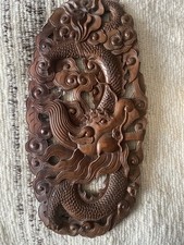 Holzschnitzerei, Wandbild oder Stehbild Drache
