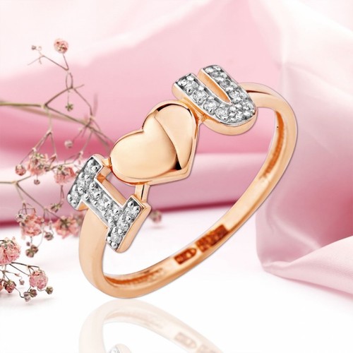 Rotgold ring goldring mit - goldring,
