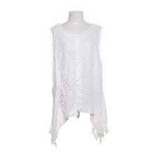 Dal Chery, Kleid, Größe: XXL, Weiß, Leinen, Batik, Damen -vvy