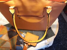 3tlg.Taschenset Shopper Schultertasche Handtasche + Geldbörse + Schaltuch orange