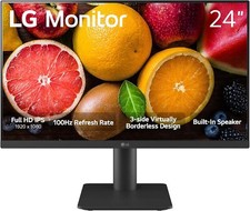 LG 24MS550-B Monitor 23.8" FHD 1920x1080 IPS HDMI 100Hz Lautsprecher schwarz