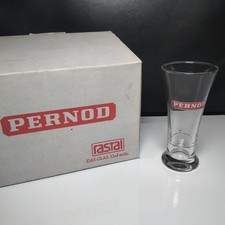 6x Gläser PERNOD mit Logo rot-weiss  2 cl Eichstrich Höhe 15 cm  TOP-Zustand OVP
