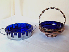 Konfektschale blaue Glasschale