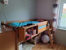 Spielbett Varietta, Paidi mit Vorhangset in Rosa Weiß Krone, Zeltdach