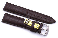 Uhrenarmband 20mm /18mm mokka Louisiana echt ALLIGATOR made Germany  Krokoband