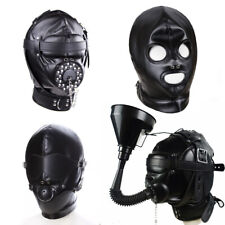 PU Leder Kopfbedeckung Maske Bondage Hood Kopfbedeckung Kopfgeschir Cosplay BDSM