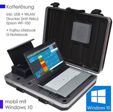 BÜRO UNTERWEGS PROFI KOFFER i5 FSC NOTEBOOK SSD DRUCKER EPSON WF100 WINDOWS 10