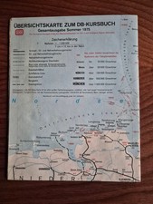 Übersichtskarte zum DB Kursbuch Gesamtausgabe Sommer 1975