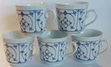 Marienbad Ingres Weiss Indisch Blau Strohblume Tasse 8 Untertasse 14 Teller 19cm