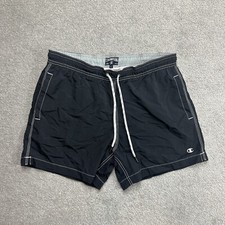CHAMPION Herren Badehose Badeshorts Gr. L Beach Shorts Boxer Logo 23605 Schwarz