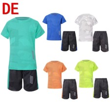 de Freebily Kinder Jungen Basketball Trikot 2 Stücke Kurzarm Oberteil und Shorts