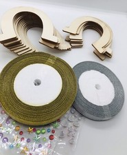 24 Holz Hufeisen Hochzeit Jahrestag Basteln Deko Set Viel Glück Motiv