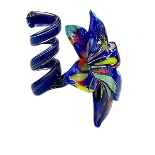 Blumenskulptur aus buntem