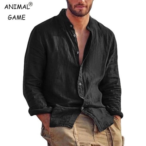 Herren leinen langarms - herren,