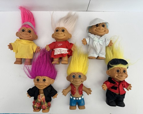 Vintage russ troll puppen - 6, 5"