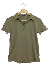 CECIL Poloshirt Damen Kurzarm Oliv Gr. S Baumwolle Casual Freizeit